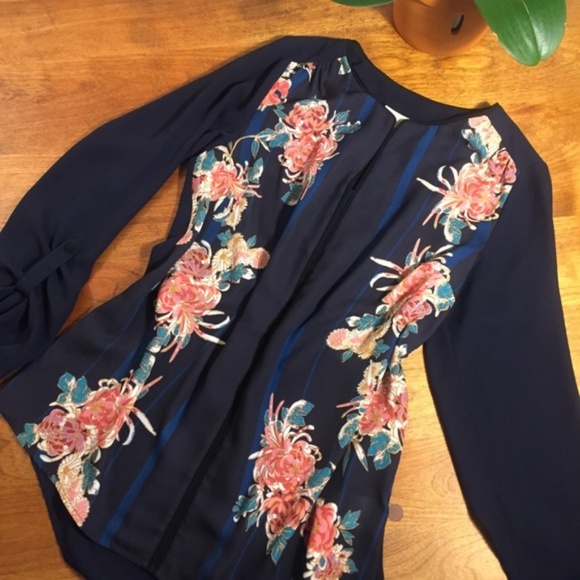 Modcloth Tops - Modcloth Floral Podcast Co-Host Long Sleeve Top